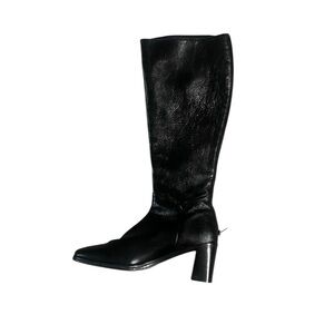 Sesto Meucci Black Heeled Knee high leather Boots